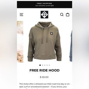 M22 - FREE RIDE HOOD
Olive color, size Medium